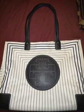 Tory Burch Striped Ella Tote